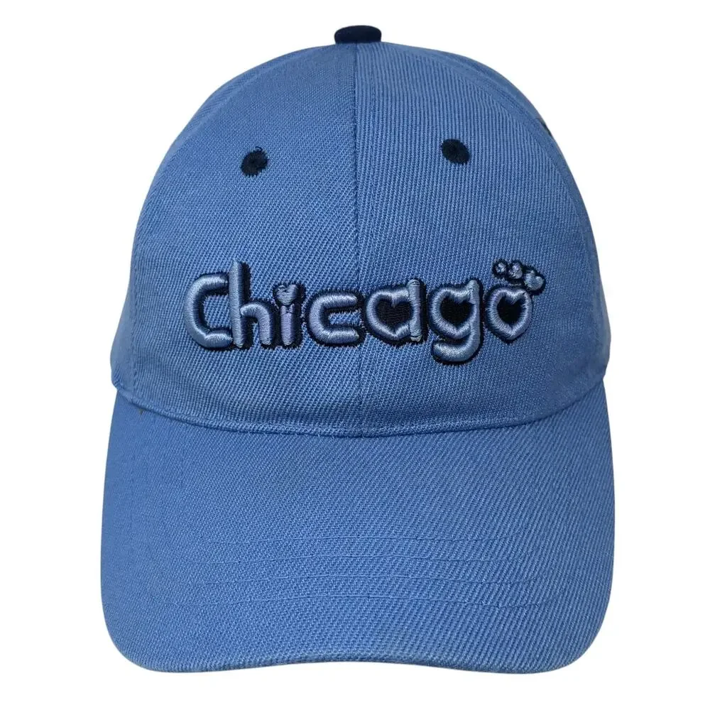 Chicago Toddler Strapback Baseball Cap Blue One Size Adjustable Embroidered